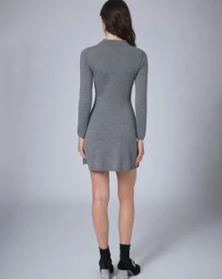 Robe en Laine mélangée BCBG grise