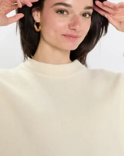 Robe en Laine mélangée maxi longue écru