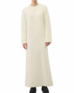 Robe en Laine mélangée maxi longue écru