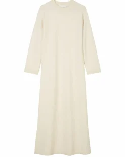 Robe en Laine mélangée maxi longue écru