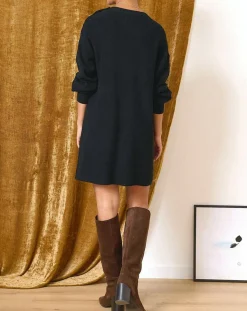 Robe en Laine mélangée Tiphaine noire