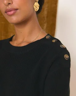 Robe en Laine mélangée Tiphaine noire