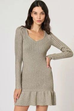 Robe en maille Starlette argentée