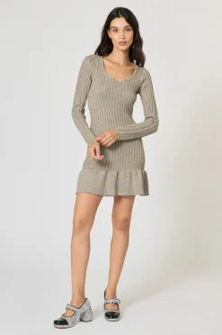 Robe en maille Starlette argentée