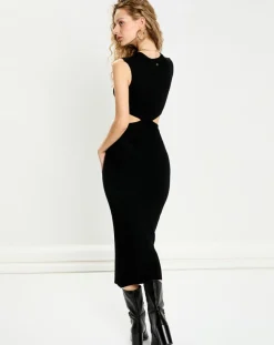 Robe en maille Trixie noire