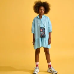 Robe en Popeline Avriel bleu ciel