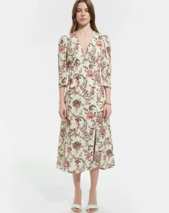 Robe en Soie mélangée Roanita imprimée