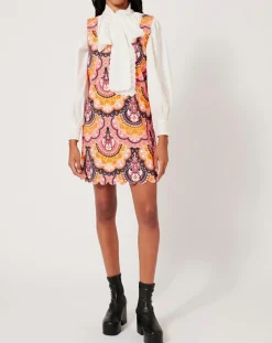 Robe en Velours côtelé Fall imprimée rose/multicolore