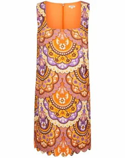 Robe en Velours côtelé Fall imprimée violet/multicolore