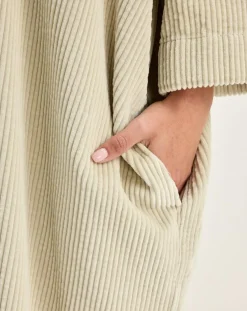 Robe en Velours côtelé Gladys craie