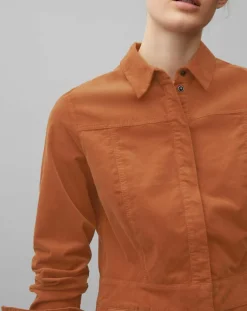 Robe en Velours Milleraies marron