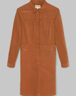 Robe en Velours Milleraies marron