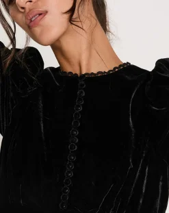 Robe en Velours satiné Princesse noire