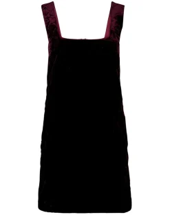 Robe en Velours satiné Princesse cerise noire