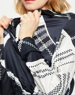 Robe en Viscose & Soie imprimée multicolore