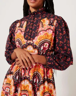 Robe Fall Winter Mix imprimée rose/multicolore