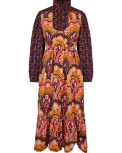 Robe Fall Winter Mix imprimée rose/multicolore