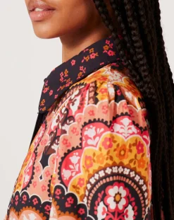 Robe Fall Winter Mix imprimée rose/multicolore