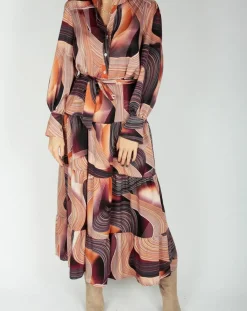 Robe fluide Store imprimée violette