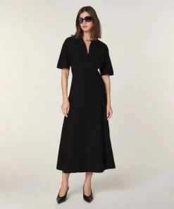 Robe Freesia en Laine mélangé noire