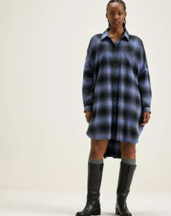 Robe Gen à carreaux violette