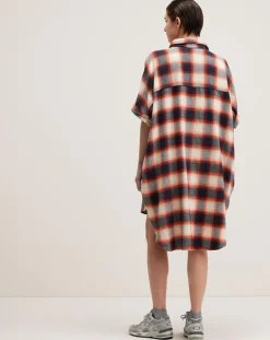 Robe Glenn à carreaux gris/rouge/écru