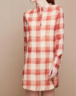 Robe Hanna Handloom Check rouille