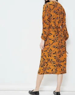 Robe imprimée Beatrice caramel