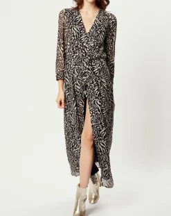 Robe imprimée Alix noire