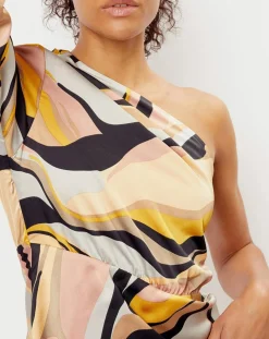 Robe imprimée Camille grise