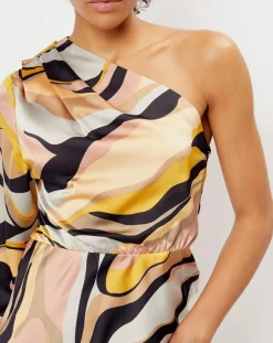 Robe imprimée Camille grise