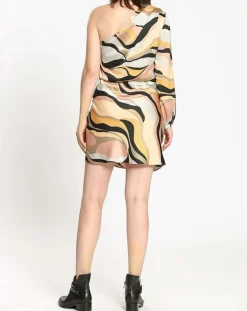 Robe imprimée Camille grise