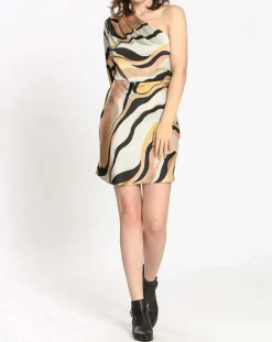 Robe imprimée Camille grise