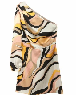 Robe imprimée Camille grise