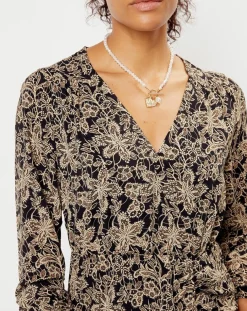 Robe imprimée floral Luna noire