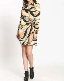 Robe imprimée Margot grise