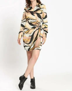 Robe imprimée Margot grise