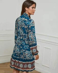 Robe imprimée mi-longue Charlie canard