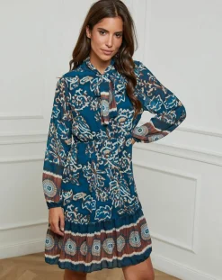 Robe imprimée mi-longue Charlie canard