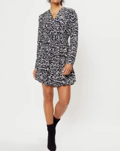 Robe imprimée Nala noire