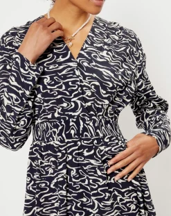 Robe imprimée Nala noire