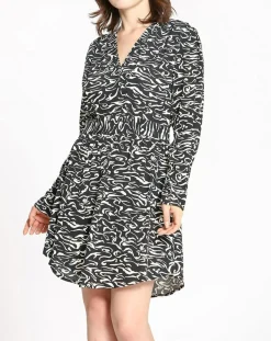 Robe imprimée Nala noire