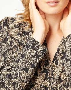 Robe imprimée Noémie noire