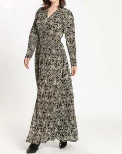 Robe imprimée Noémie noire