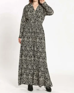 Robe imprimée Noémie noire