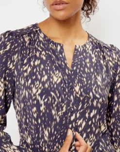 Robe imprimée Sarah bleue