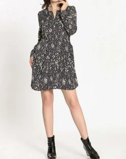 Robe imprimée Sarah bleue