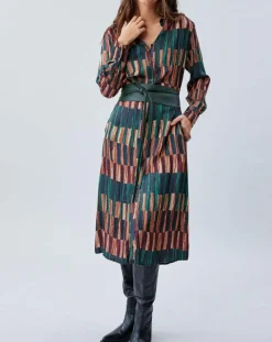 Robe Ivana imprimée forêt/multicolore