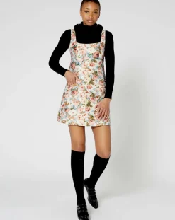 Robe Jardin d'Hiver print écru/multicolore