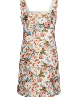 Robe Jardin d'Hiver print écru/multicolore